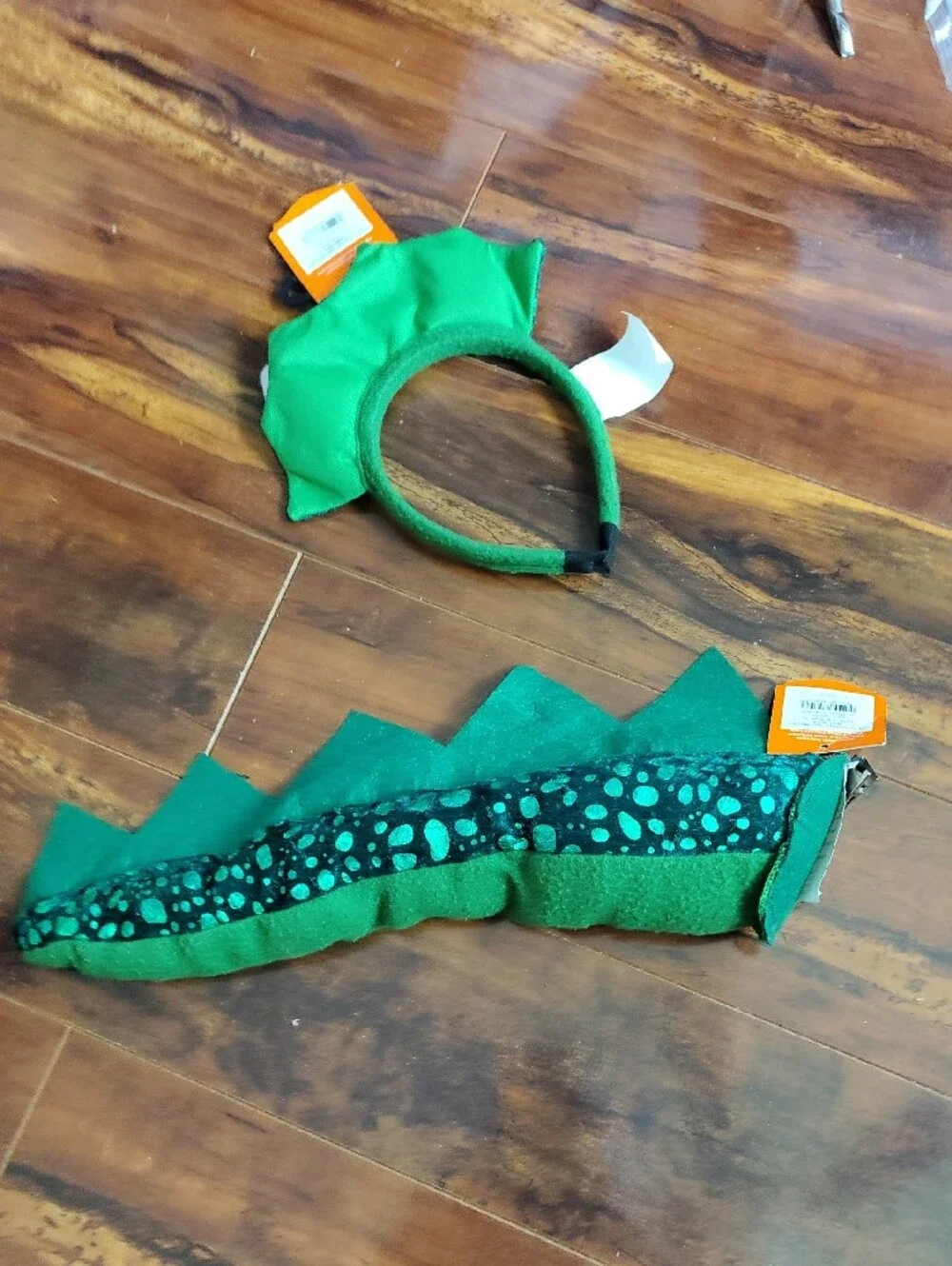 Hyde & Eek! Kids Green Dragon Headpiece with Dragon Tail Halloween Costume
